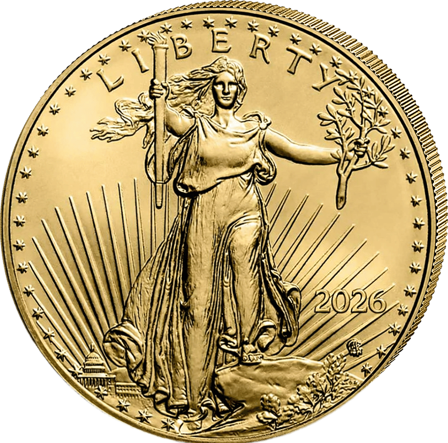 1/4 ounce of gold · Liberty side