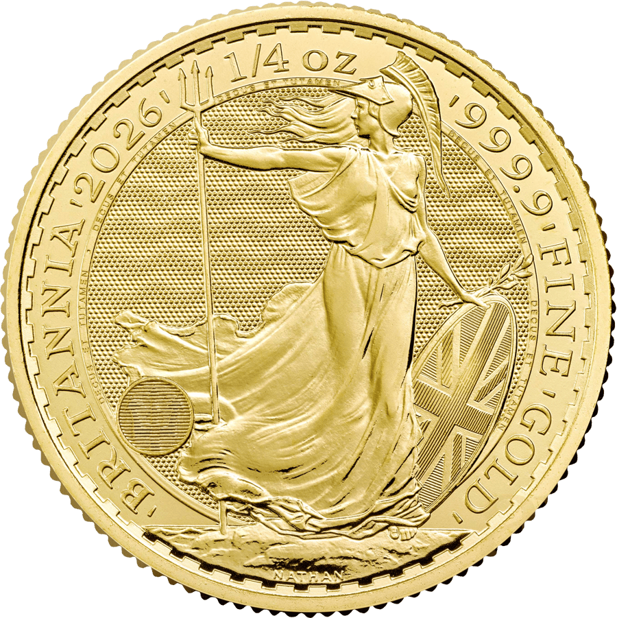 1/4 Unze Gold · Britannia-Seite
