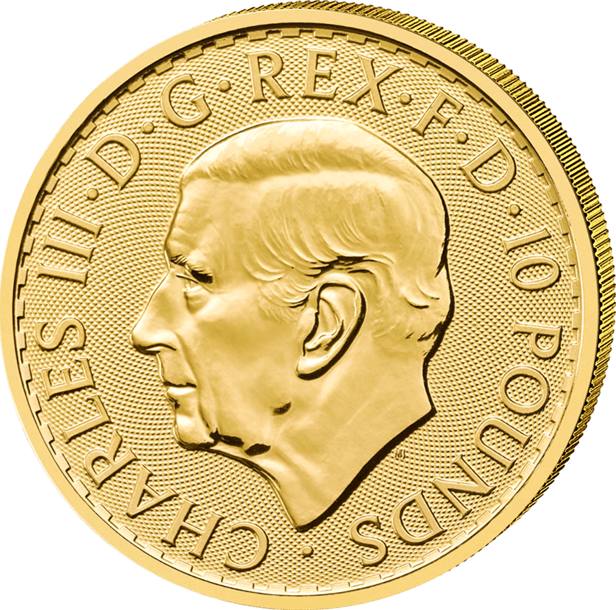 1/10 ounce of gold · Portrait side