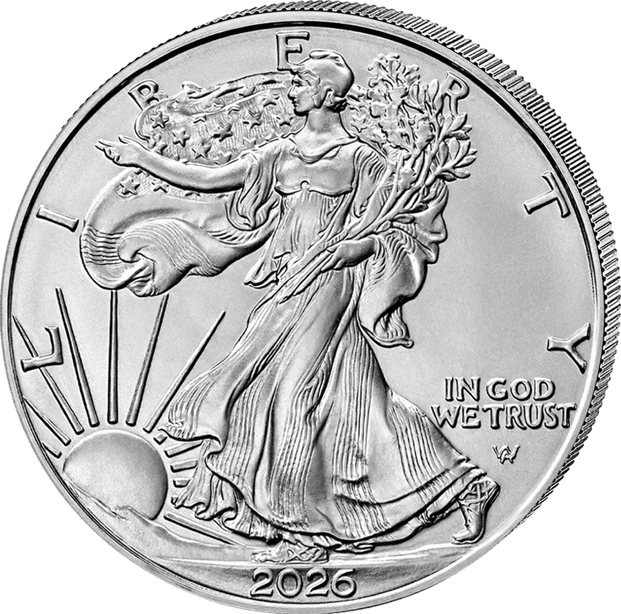 1 ounce of silver · Liberty side