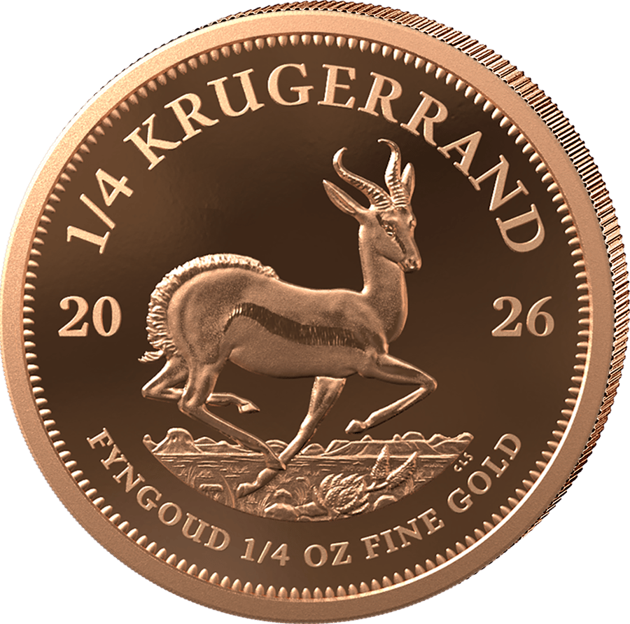 1/4 Unze Gold, Polierte Platte · Springbockseite