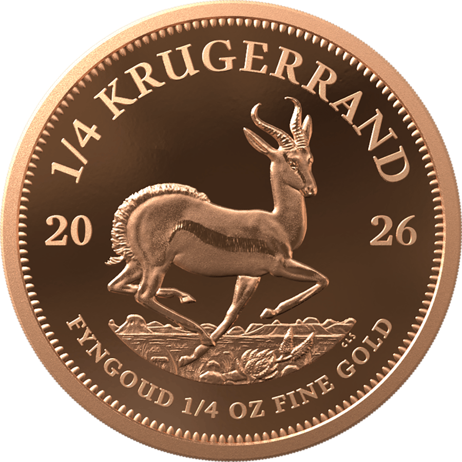 1/4 Unze Gold, Polierte Platte · Springbockseite