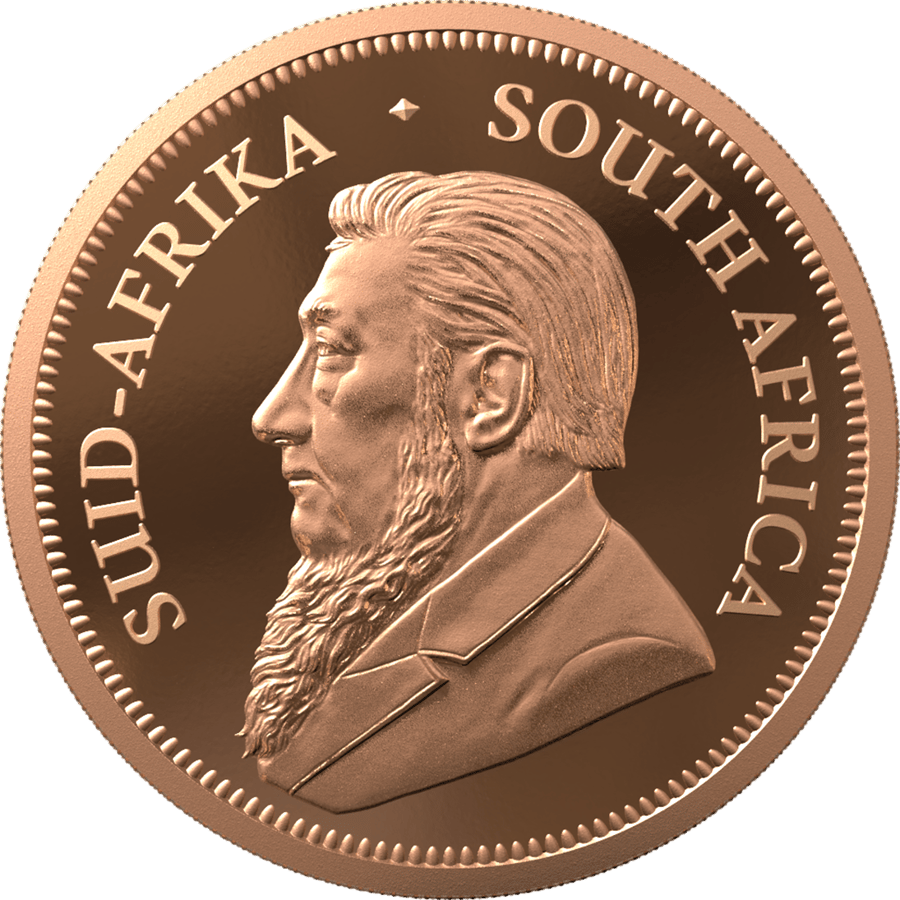 1/4 Unze Gold, Polierte Platte · Seite mit Paul Kruger
