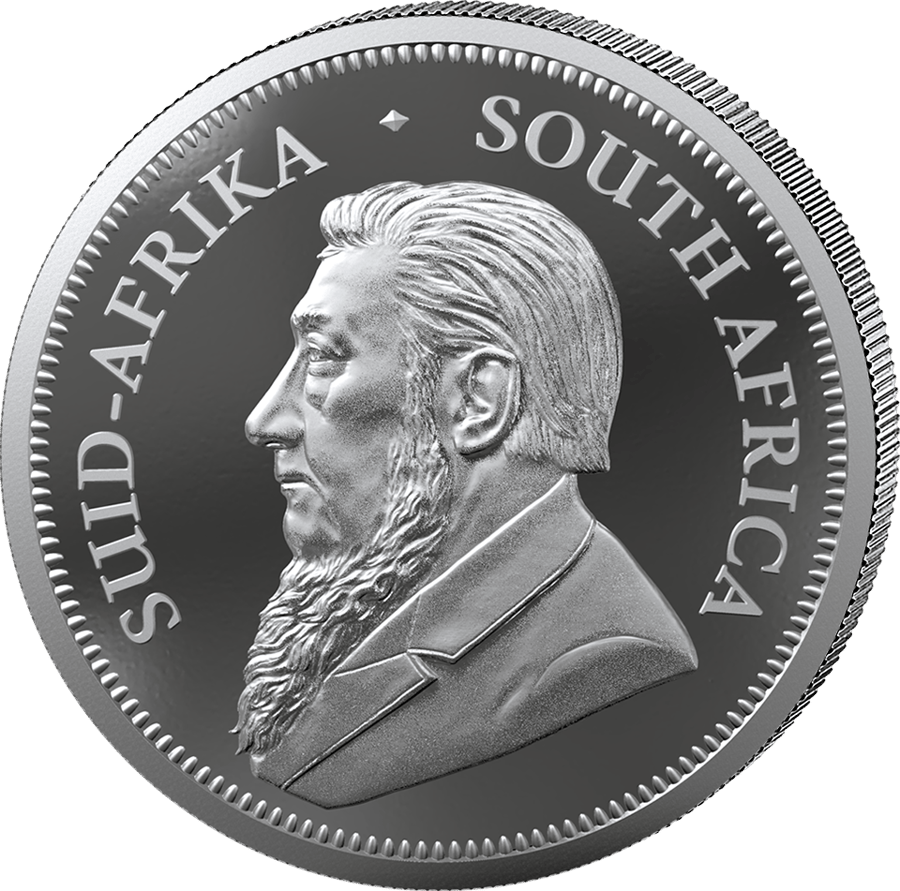 2 Unzen Silber, Polierte Platte · Seite mit Paul Kruger