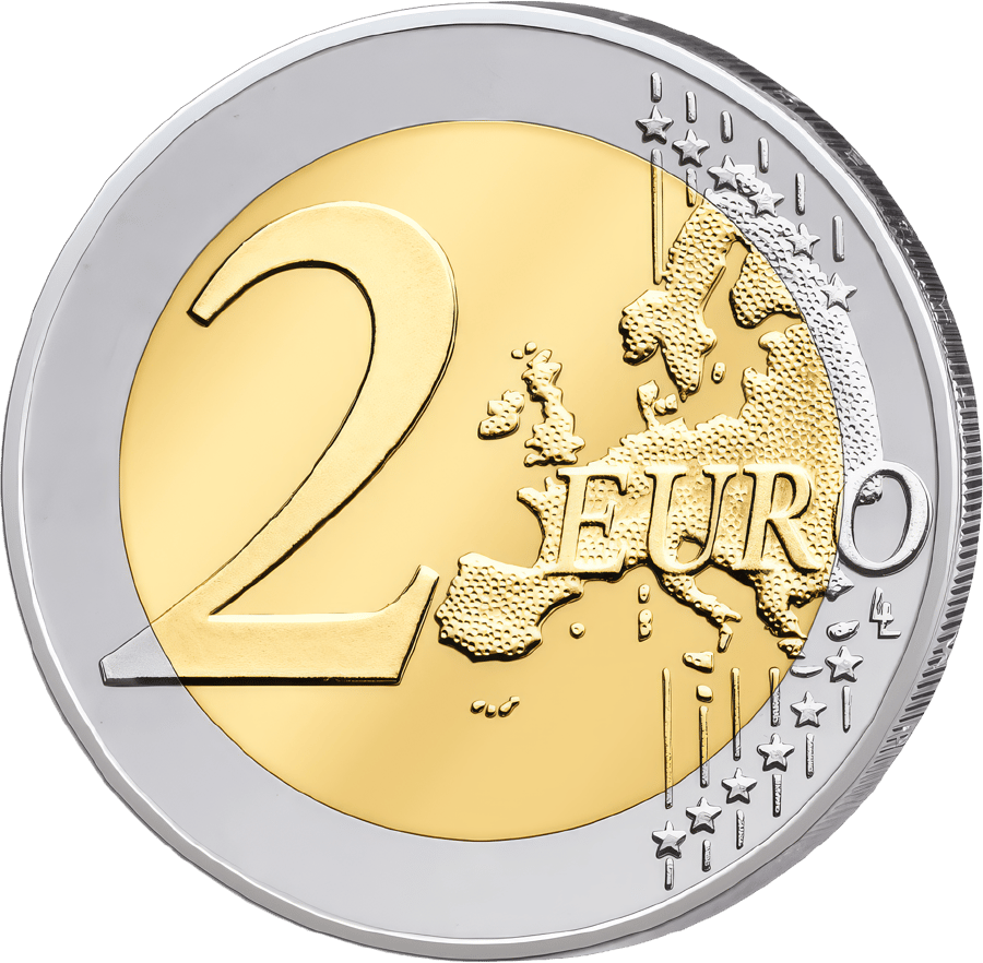 Coincard Flugzeug · Wertseite der Münze