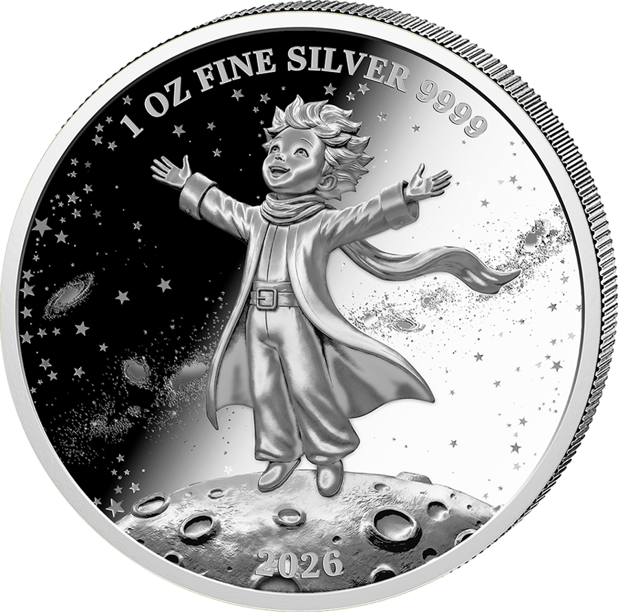 1 ounce of silver · Design side