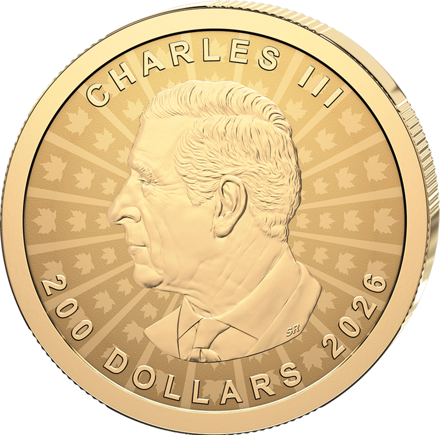 Ultra High Relief in gold · Portrait side