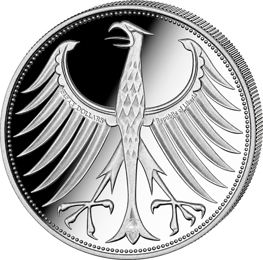 5 ounces of silver with special briquette · Eagle side