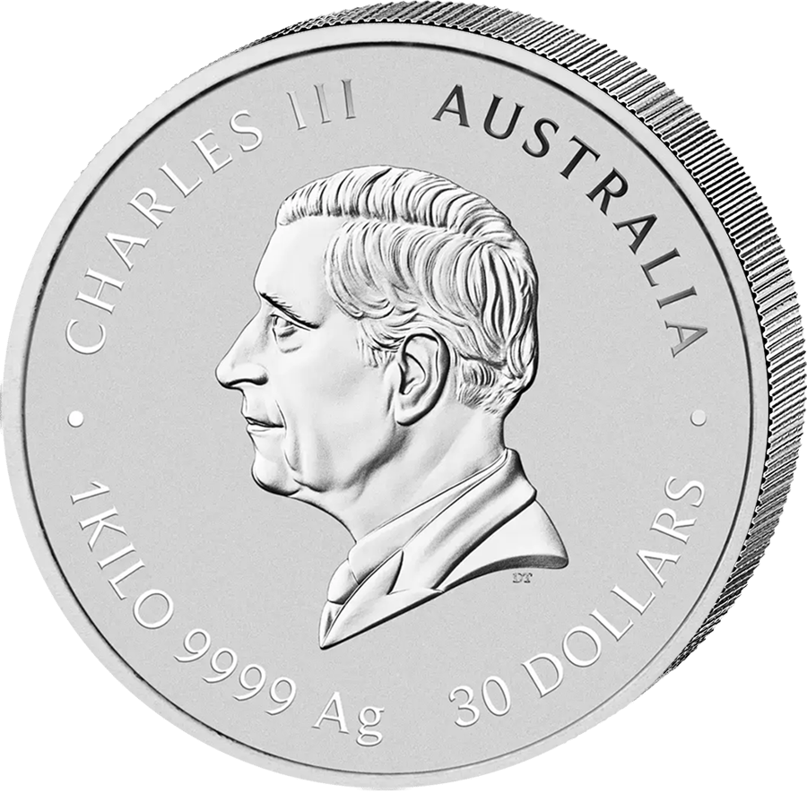 1 kilo silver Goat 2027 · Portrait side