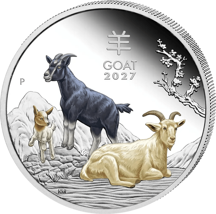 Goat 2027 set in three finishes · Goat side