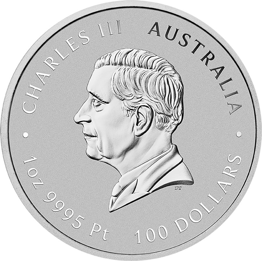 1 ounce platinum Goat 2027 · Portrait side