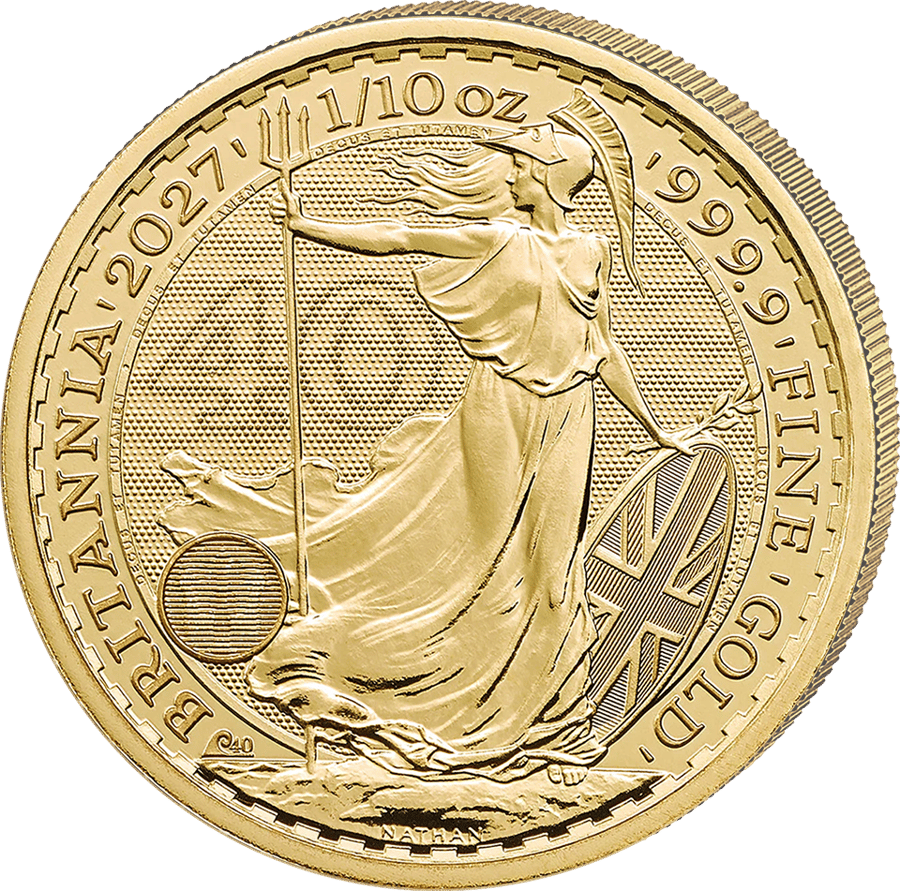 1/10 ounce of gold, 2027 · Britannia side