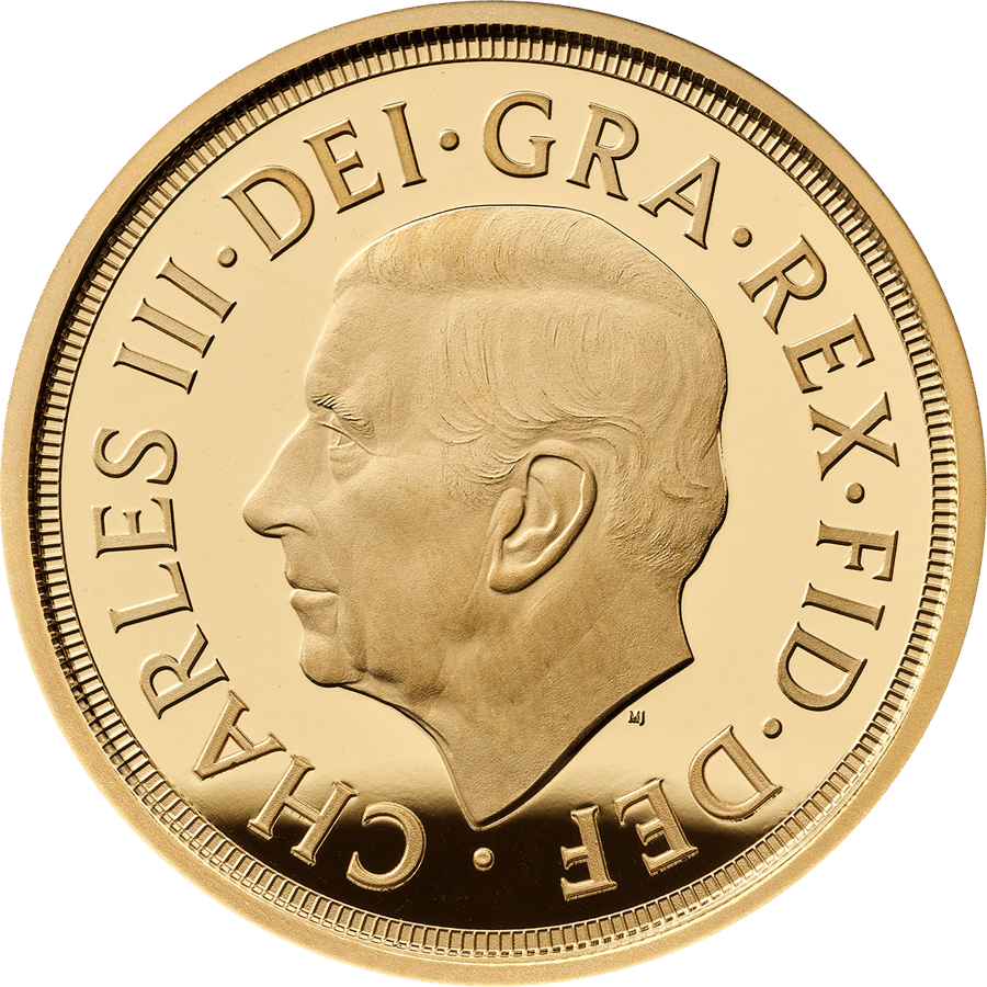 Gold Half Sovereign 2027 Proof · Side with the portrait of King Charles III