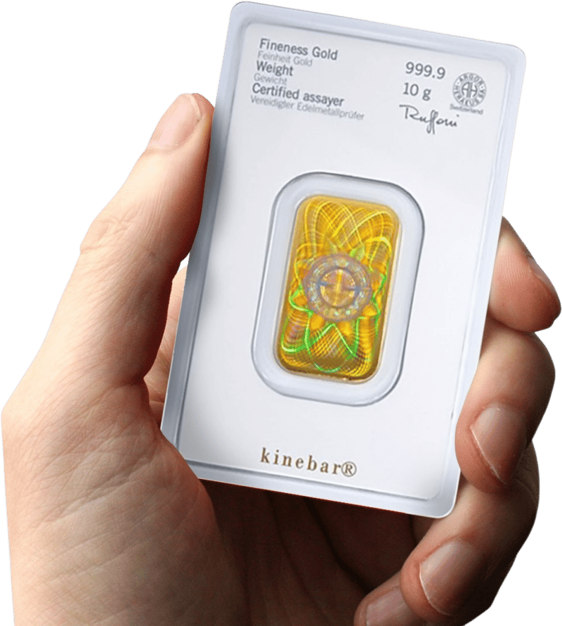 The blister with bar and card in a hand