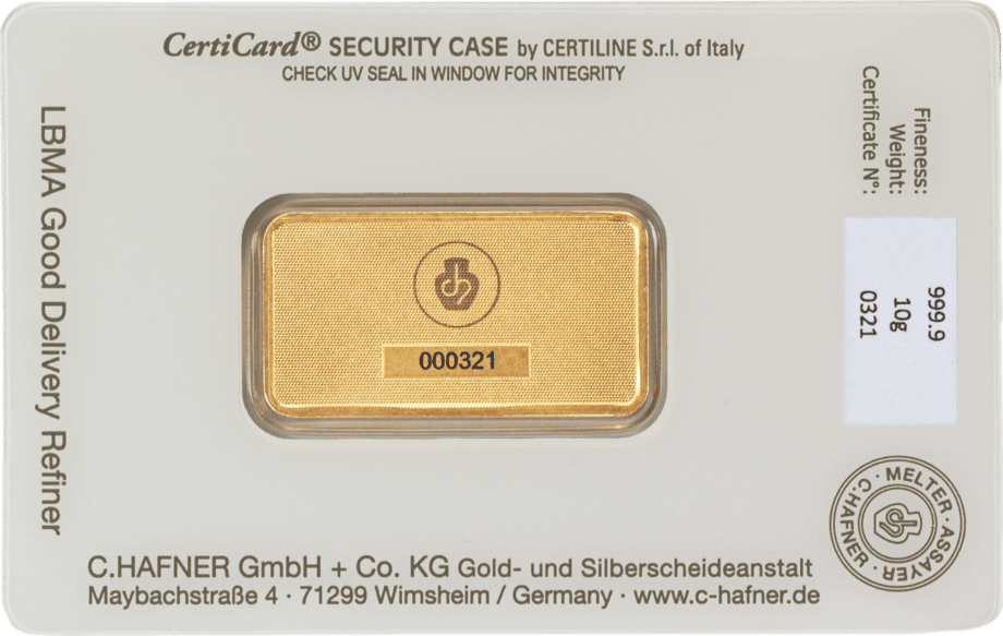Back of the CertiCard with the certificate, photo