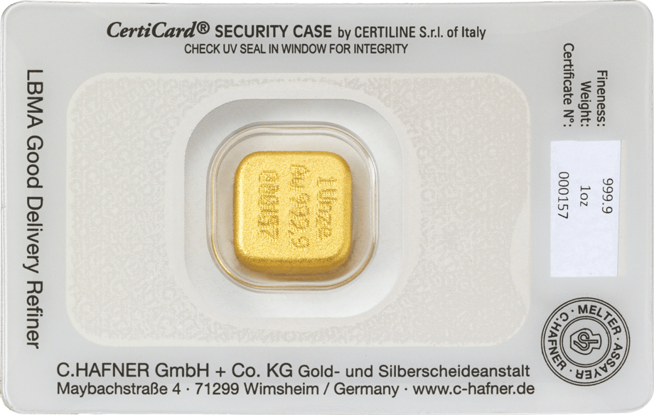Rückseite der CertiCard mit dem Zertifikat, Foto