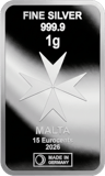 1g Silber Malta Münzbarren