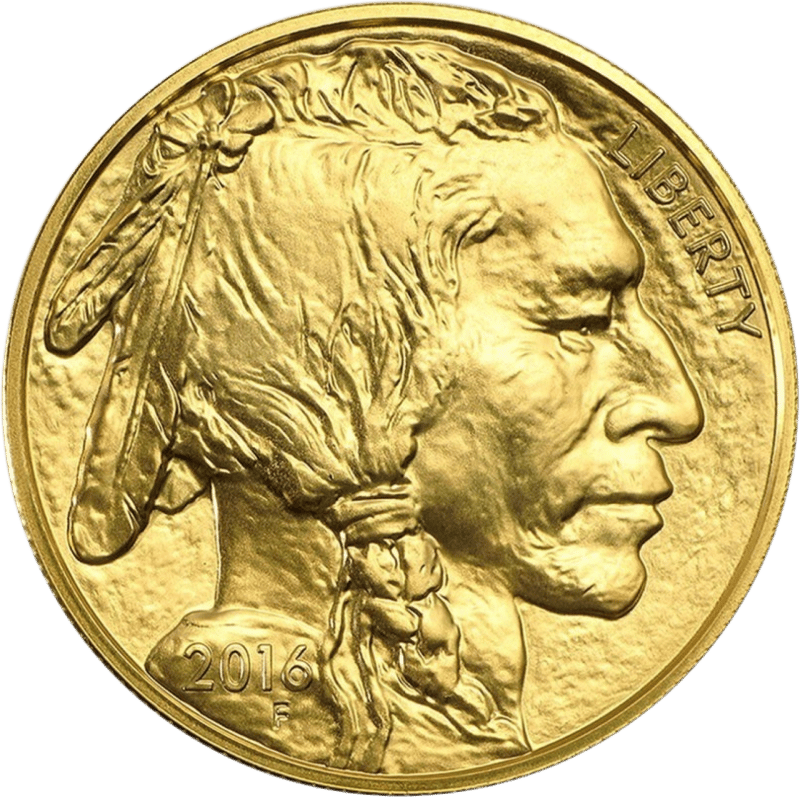 American Buffalo 2016, cara del retrato con el retrato de un nativo americano y «LIBERTY»