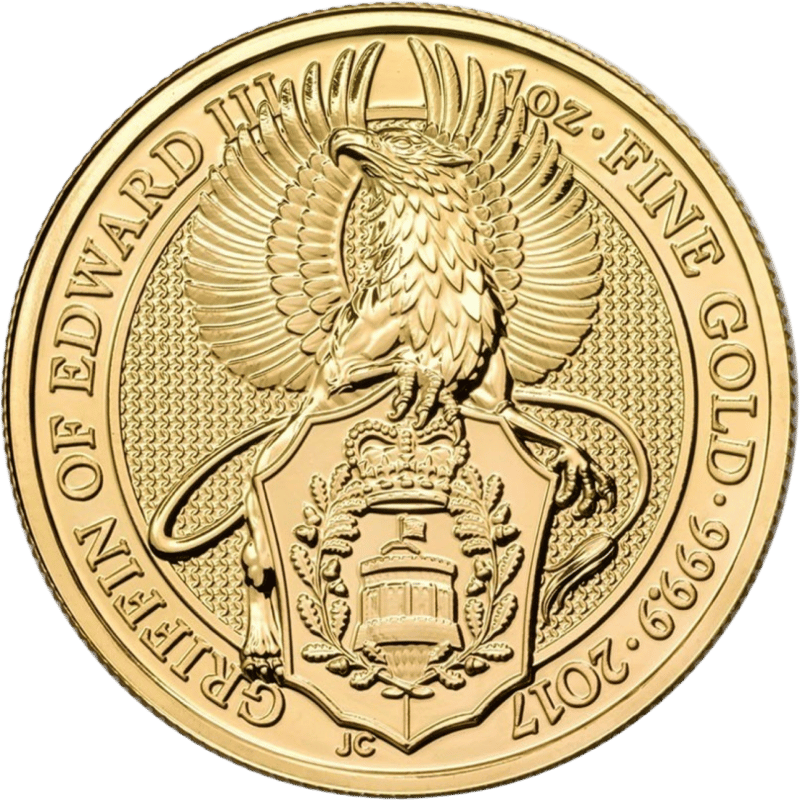 Queen’s Beasts 2017, 1 Unze Gold, Bildseite