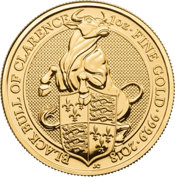 Queen’s Beasts 2018, 1 Unze Gold, Bildseite