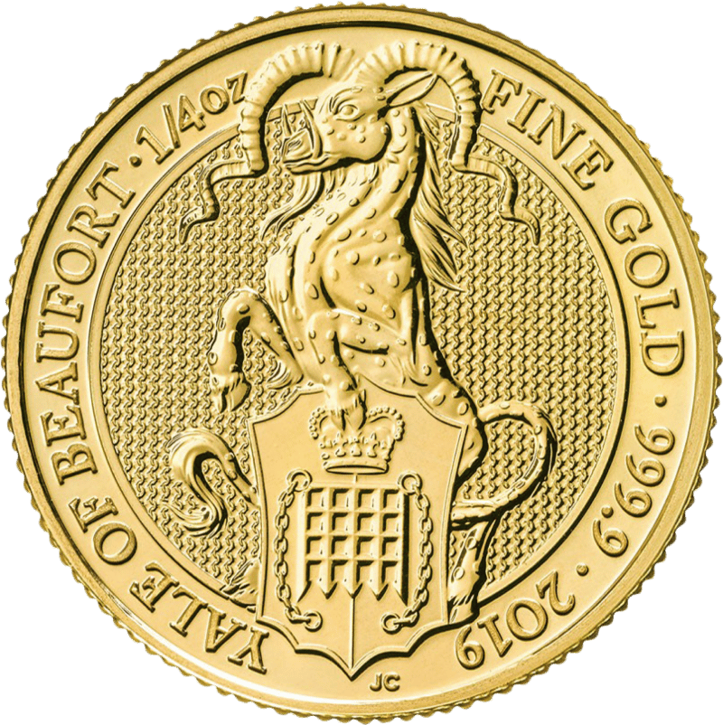 Queen’s Beasts 2019, 1/4 ounce gold, picture side