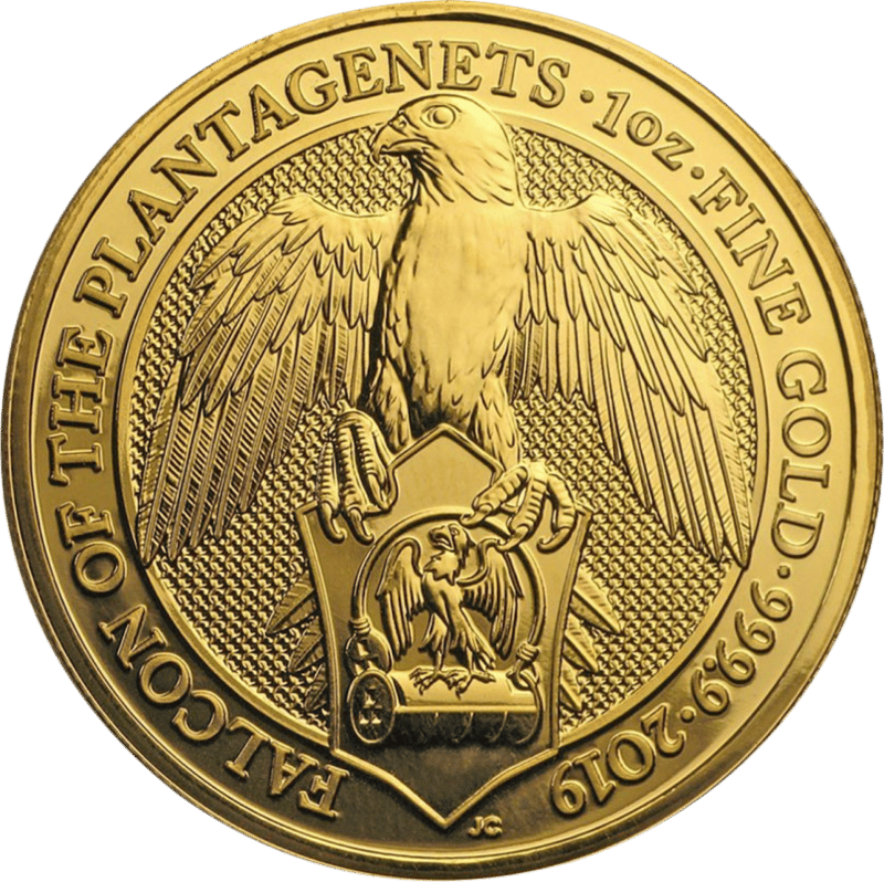 Queen’s Beasts 2019, 1 Unze Gold, Bildseite