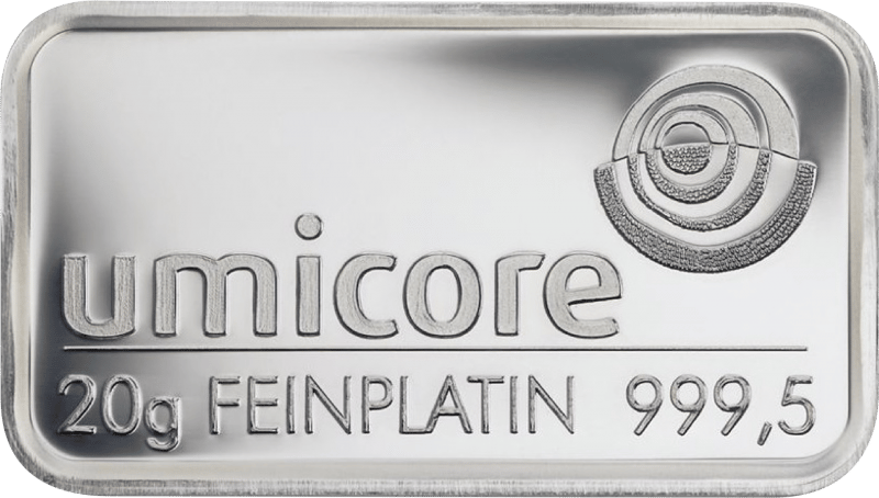 lingote de platino, 20 g