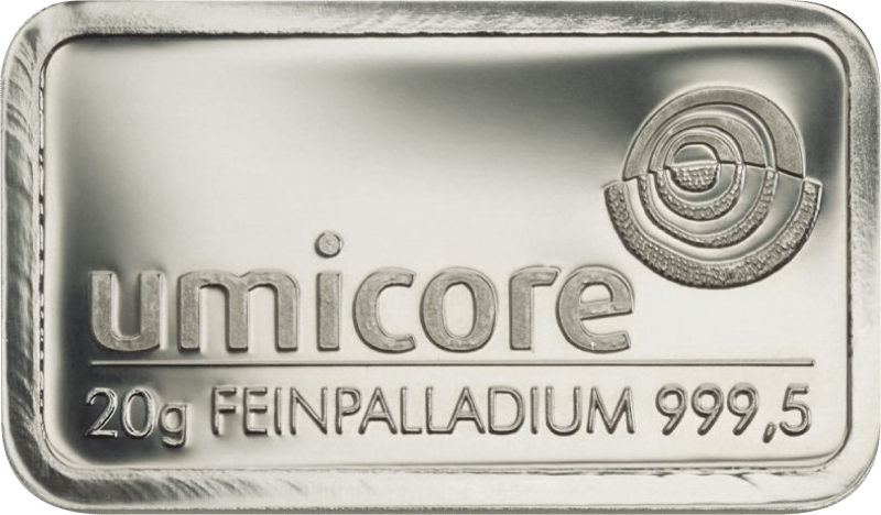lingote de paladio, 20 g