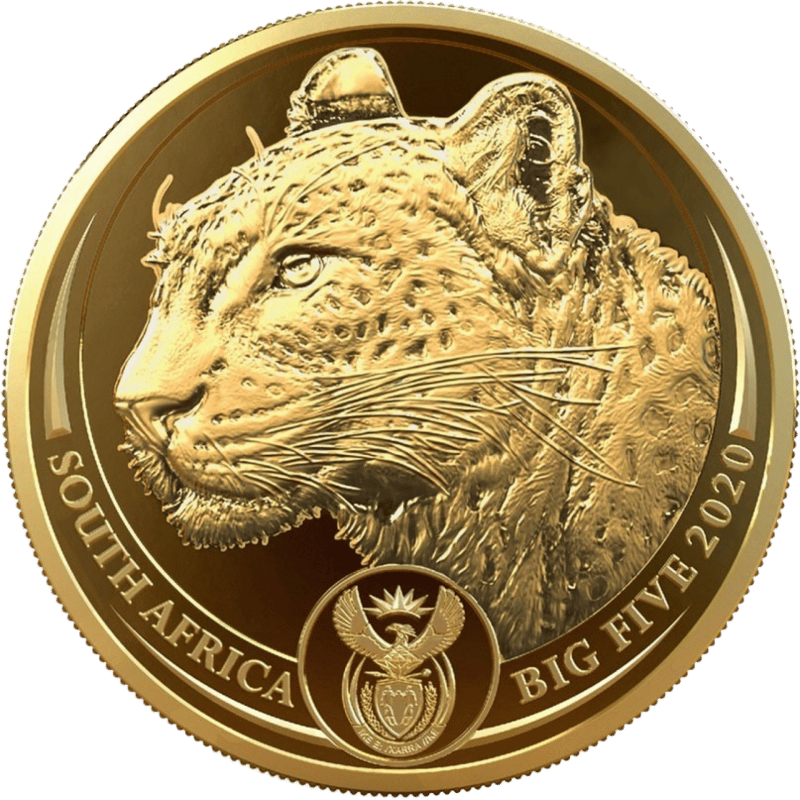Big Five Leopard 2020, 1 Unze Gold, Motivseite