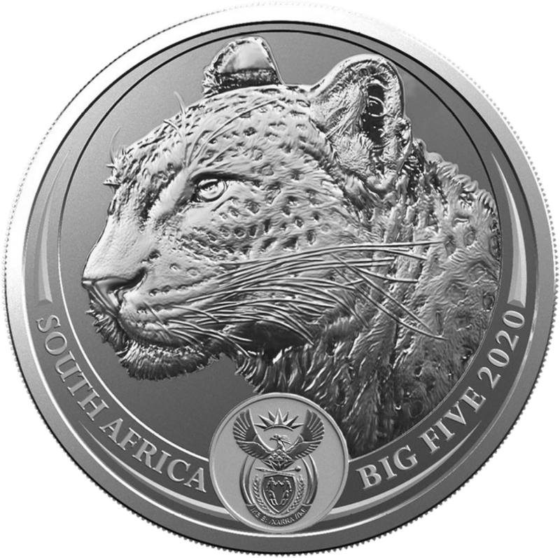 Big Five Leopard 2020, 1 Unze Silber, Motivseite