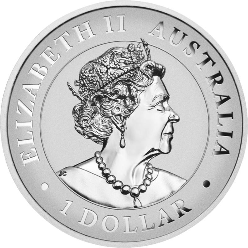 Wedge-Tailed Eagle 2021, 1 troy ounce zilver, keerzijde