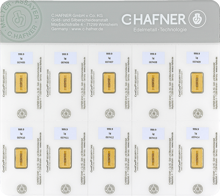 Back of the tablet with the fineness, weight and number of each small card, photo