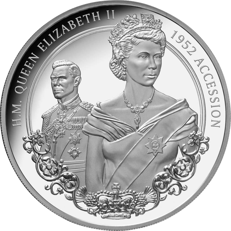 Elisabeth II. 2022, 1 Unze Silber, Bildseite