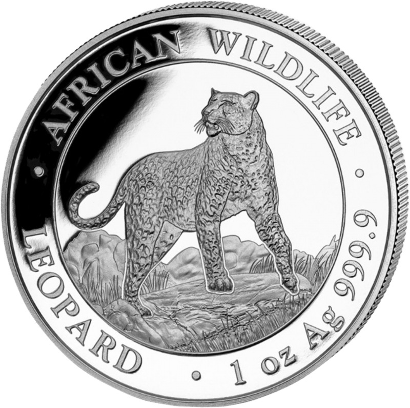 African Wildlife Leopard 2022, 1 Unze Silber, Bildseite