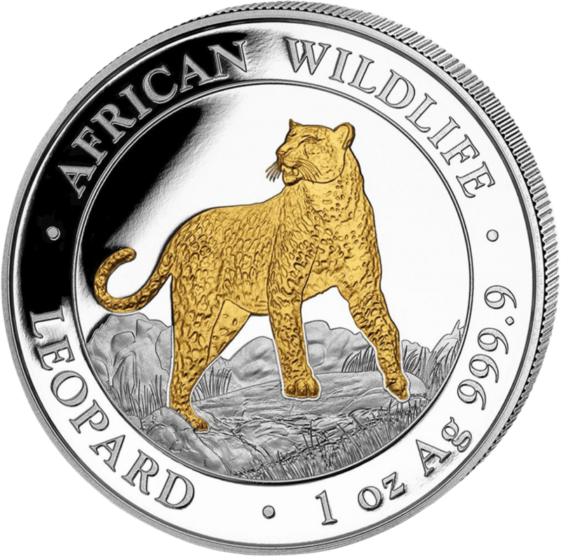 African Wildlife Leopard 2022, 1 Unze Silber, Bildseite