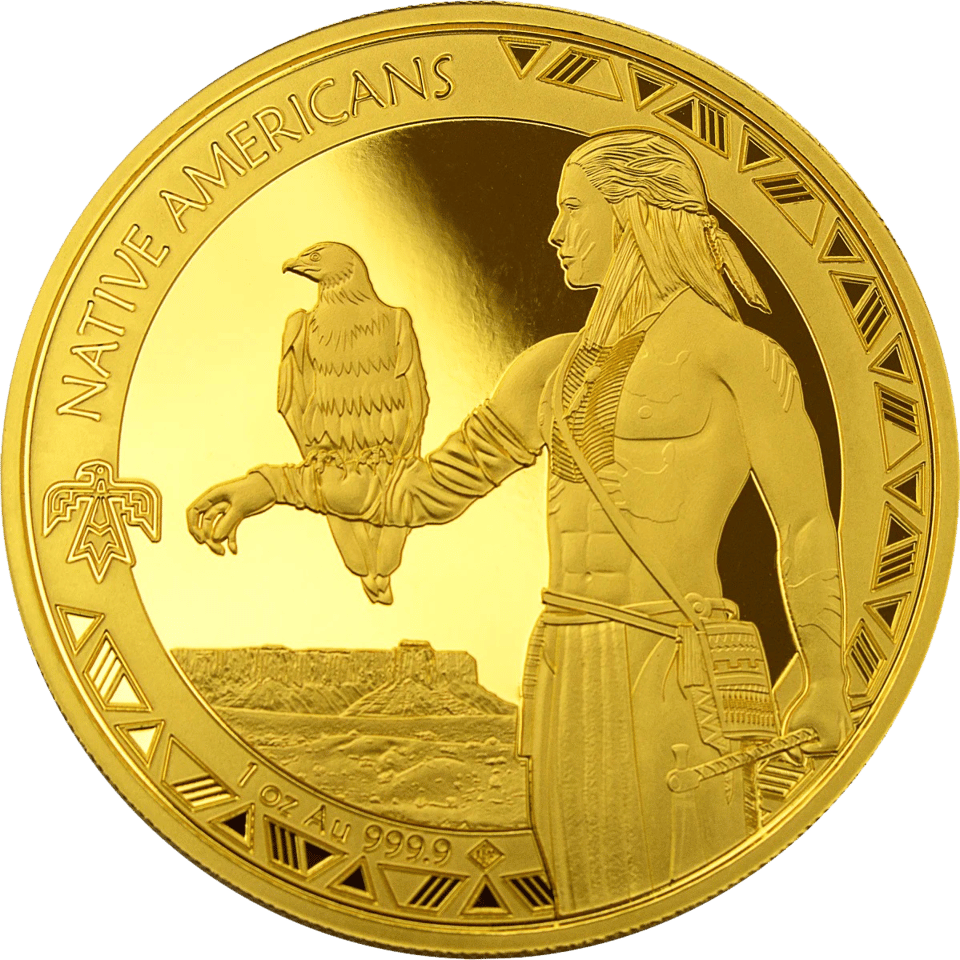 Native Americans 2022, 1 Unze Gold, Bildseite