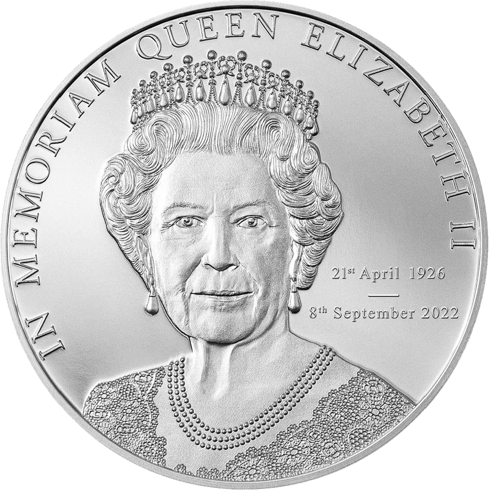 Elisabeth II. 2022, 1 Unze Silber, Bildseite