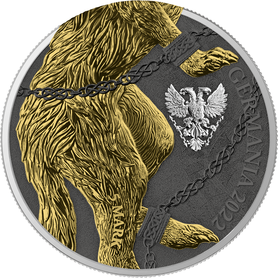 Fenrir Geminus 2022, 2 × 1 ounce of fine silver, back