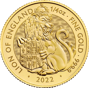 Royal Tudor Beasts 2022, 1/4 Unze Gold, Bildseite