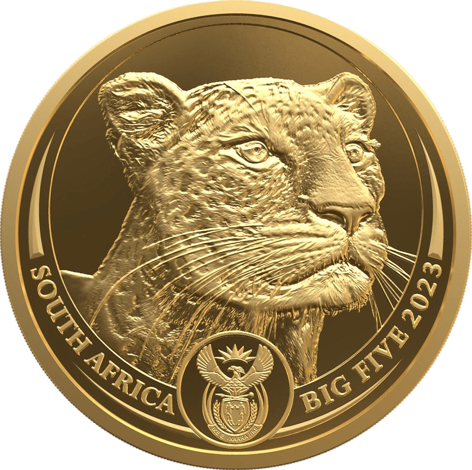 Big Five Leopard 2023, 1/4 Unze Gold, Motivseite
