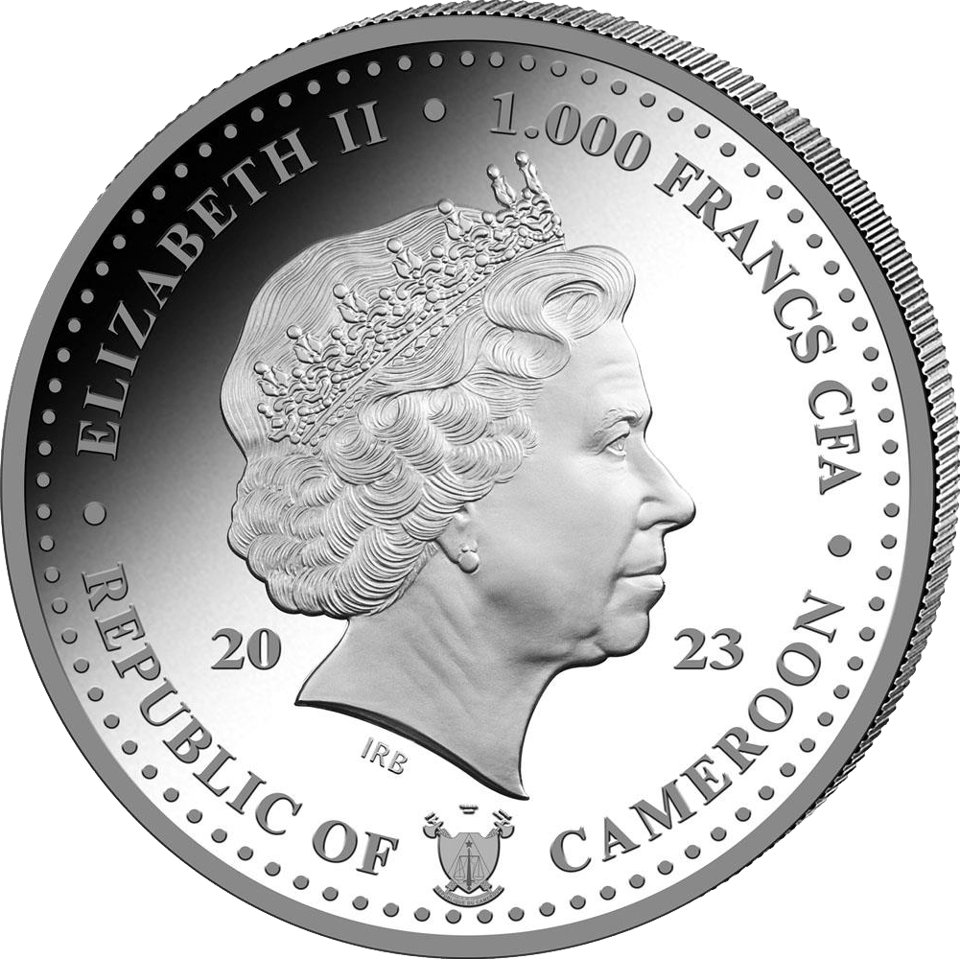 Charles III. 2023, 1 Unze Silber, Wertseite