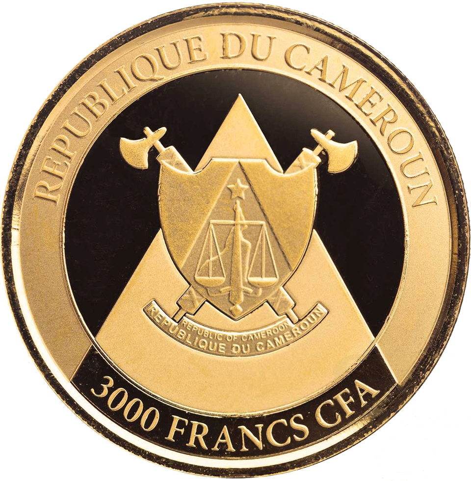 Kamerun Gepard 2022, 1 Unze Gold, Wertseite