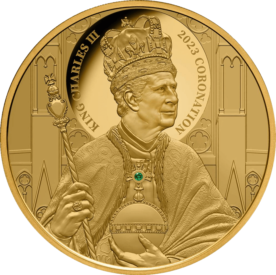 Carlos III 2023, 1 onza de oro, lado del motivo