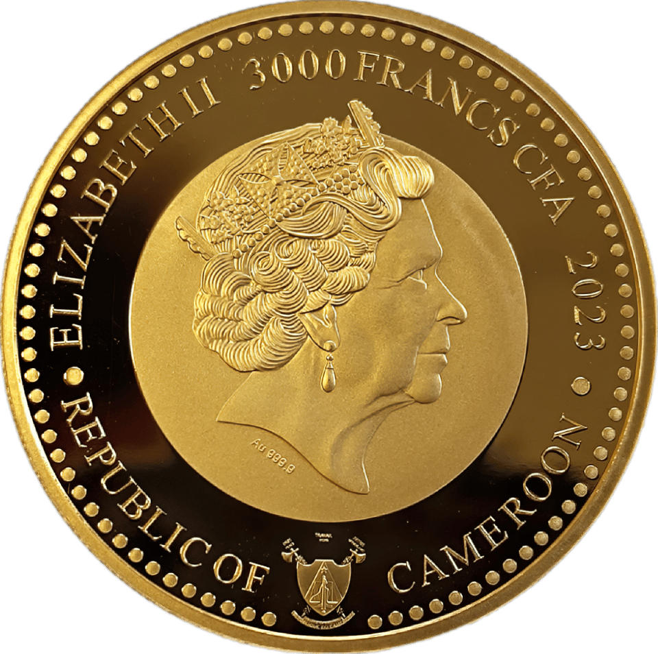 The Viking Age 2023, 1 onza de oro fino, cara del valor