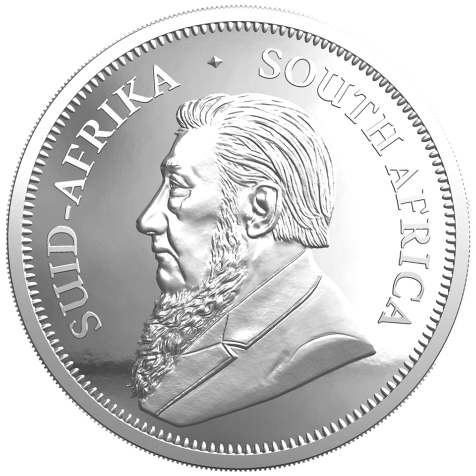Krügerrand 1 Unze Silber 2024 mit Privy Mark, Porträt-Seite