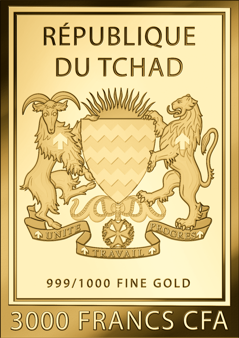 Blue Horse I, 1/1,000 ounce fine gold, value side