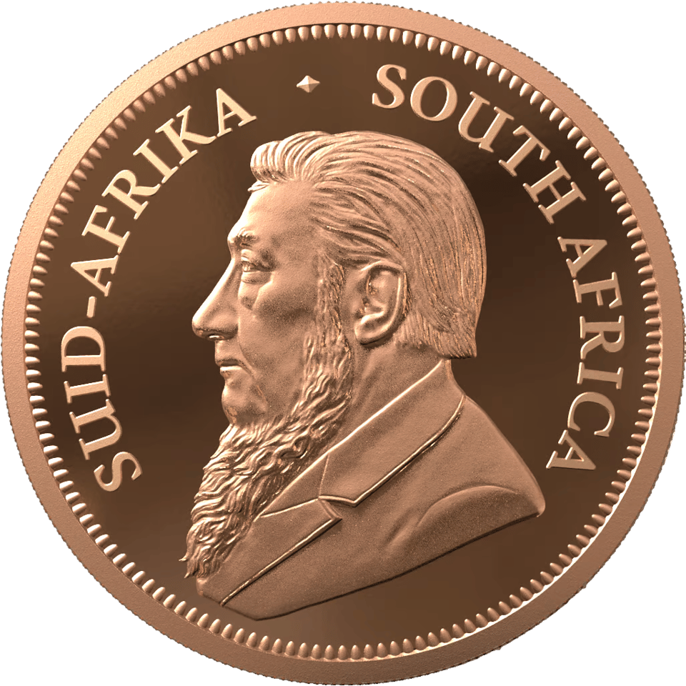 Krugerrand 2 ounces gold 2024 with Privy Mark, portrait side