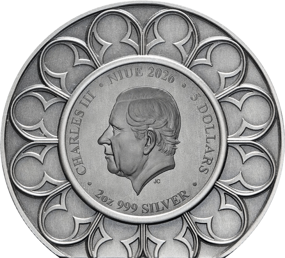 Royal Crown Jewels 2026, 2 Unzen Silber, Wertseite