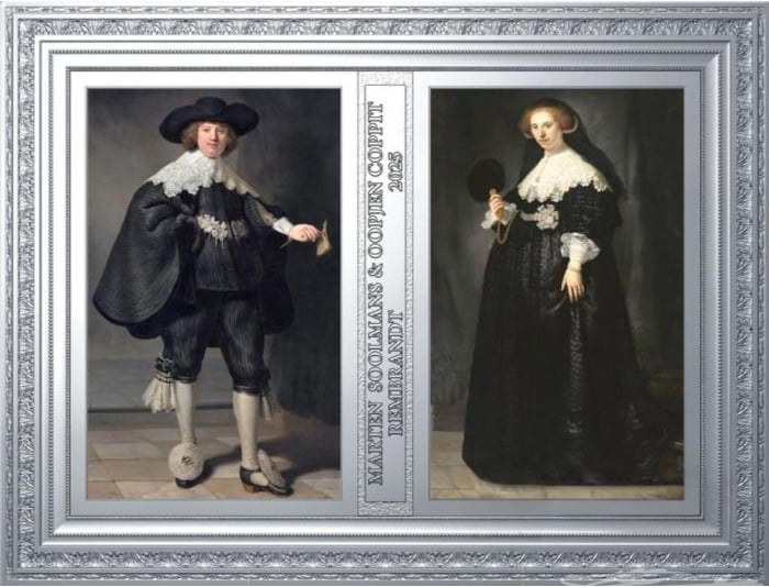 Marten and Oopjen, 500 g fine silver, picture side
