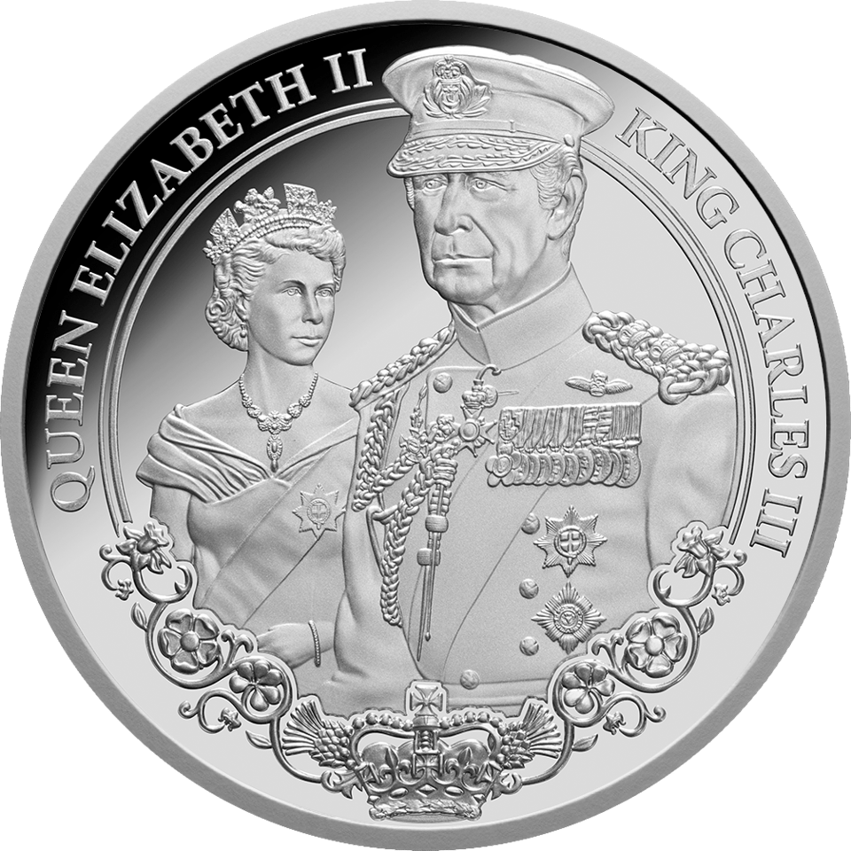Charles III. 2025, 1 Unze Silber, Bildseite